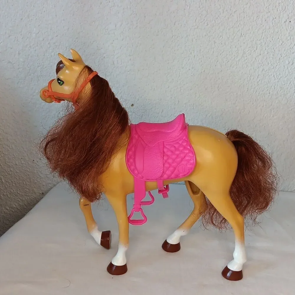 Barbie Horse Lot Pink Brown  Saddles Stable Replacement Brushable Hair